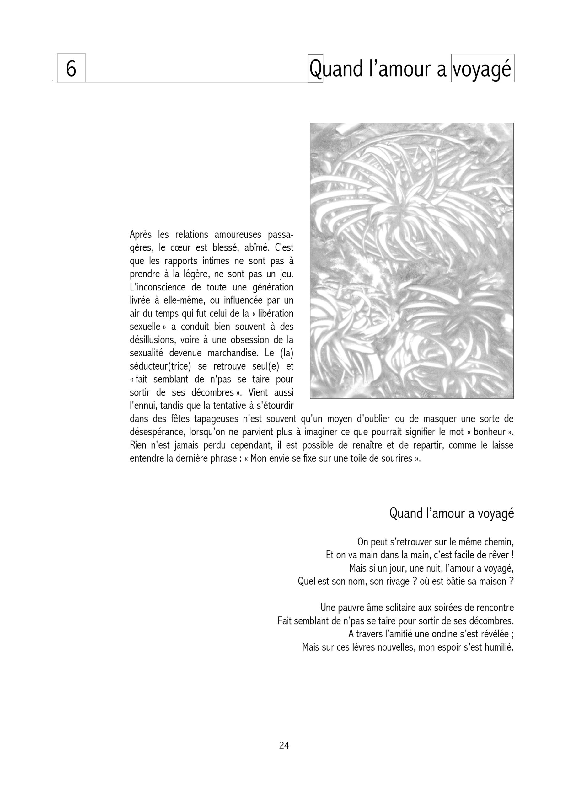 Commentaire pour la chanson de Michel Sandt "Quand l’amour a voyagé" avec une image de feu d'artifice